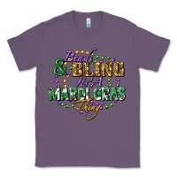 Lavender Beads and bling it's' a Mardi Gras thing Classic Tee - FaDigitalArtStudio