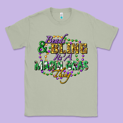 Beads And Bling It's' A Mardi Gras Thing Classic Tee Designed By Fadigitalartstudio