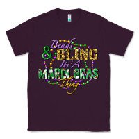 Plum Beads and bling it's' a Mardi Gras thing Classic Tee - FaDigitalArtStudio