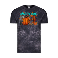 Cloud Black Welcome Fall Vintage Tee - CowhideDigitalArt