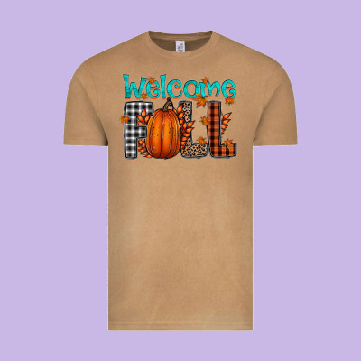 Welcome Fall Vintage Tee Designed By Cowhidedigitalart