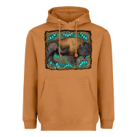 Meerkat bison with gemstone background Heavyweight Hoodie - RanaPortraitStore