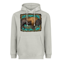 Moon Dust bison with gemstone background Heavyweight Hoodie - RanaPortraitStore