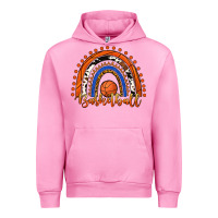Fuchsia Pink Basketball Rainbow Urban Hoodie - RanaPortraitStore