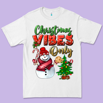 Christmas Vibes Only Premium Tee Designed By Bundleandbundleshop