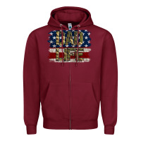 Burgundy Dad Life Zipper Hoodie - Jasminsmagicworld