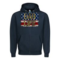 Navy Dad Life Zipper Hoodie - Jasminsmagicworld