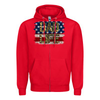Red Dad Life Zipper Hoodie - Jasminsmagicworld