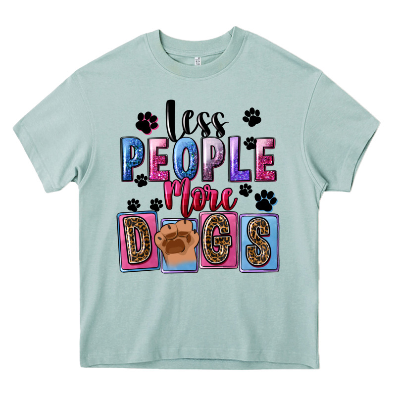 Less People More Dogs Mother's Day Heavy Core Tee by FaDigitalArtStudio | Teevron