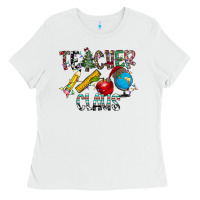 White Teacher Calus Ladies Tee - CowhideDigitalArt