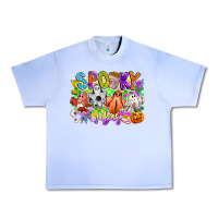 Grape Ice Spooky Vibes Ghost Urban Heavy Tee - CowhideDigitalArt