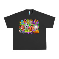 Pigment Black Spooky Vibes Ghost Urban Heavy Tee - CowhideDigitalArt