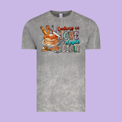 Cooking Is Love Made Edible Vintage Tee Designed By Cowhidedigitalart