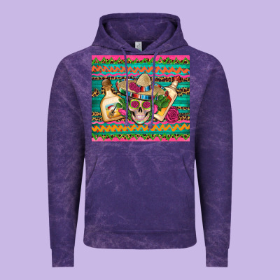 Mexican Tequila Skull Roses Cactus Sombrero Vintage Hoodie Designed By Artiststas