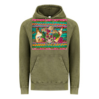 Vintage Olive mexican tequila skull roses cactus sombrero Vintage Hoodie - Artiststas