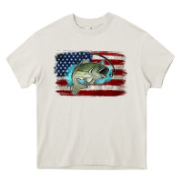 Cream American Flag Fish Heavy Core Tee - Jasminsmagicworld