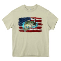 Mossy American Flag Fish Heavy Core Tee - Jasminsmagicworld