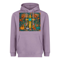 Lavender fall cross tumbler Heavyweight Hoodie - RanaPortraitStore
