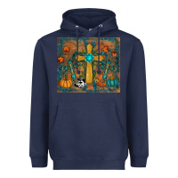 Navy fall cross tumbler Heavyweight Hoodie - RanaPortraitStore