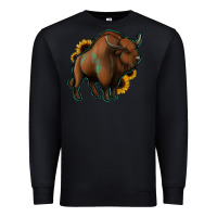 Black Western  Bison Premium Sweatshirt - Jasminsmagicworld