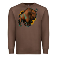 Chestnut Western  Bison Premium Sweatshirt - Jasminsmagicworld