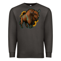 Smoke Western  Bison Premium Sweatshirt - Jasminsmagicworld