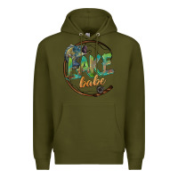Army Green lake babe Premium Hoodie - BarkalooDesign