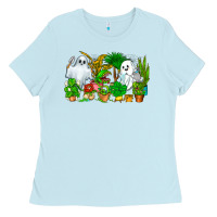 Baby Blue Spooky Plants Ladies Tee - CowhideDigitalArt