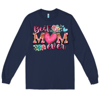 Navy best mom ever Long Sleeve Tee - RacoonDesign