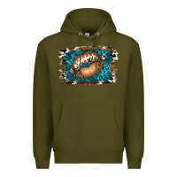 Football Lips Premium Hoodie | Teevron