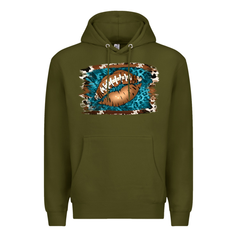 Football Lips Premium Hoodie by Jasminsmagicworld | Teevron