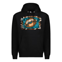 Black Football Lips Premium Hoodie - Jasminsmagicworld