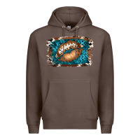 Coffee Football Lips Premium Hoodie - Jasminsmagicworld