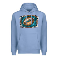 Colony Blue Football Lips Premium Hoodie - Jasminsmagicworld