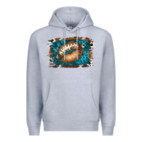 Heather Grey Football Lips Premium Hoodie - Jasminsmagicworld