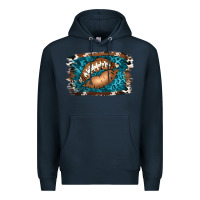 Navy Football Lips Premium Hoodie - Jasminsmagicworld