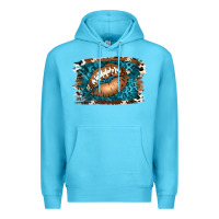 Ocean Blue Football Lips Premium Hoodie - Jasminsmagicworld