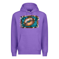 Purple Football Lips Premium Hoodie - Jasminsmagicworld