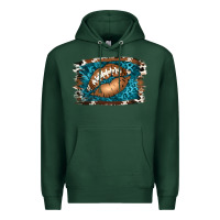 Sports Green Football Lips Premium Hoodie - Jasminsmagicworld