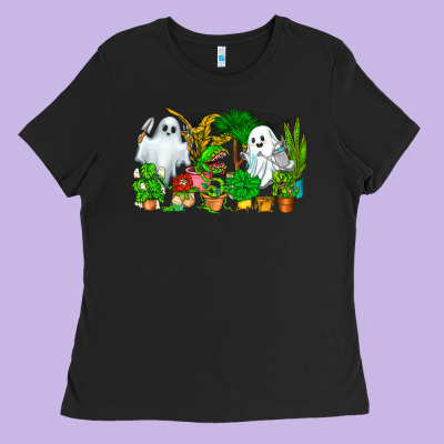 Spooky Plants Ladies Tee Designed By Cowhidedigitalart