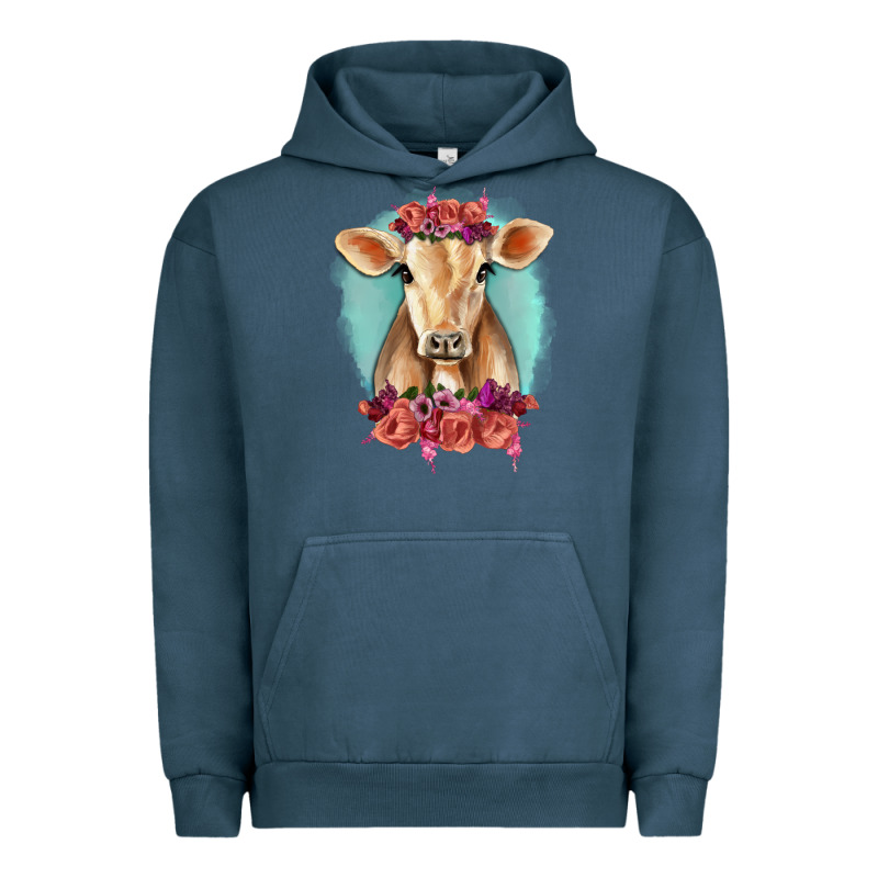 Floral Cow Urban Hoodie by RanaPortraitStore | Teevron