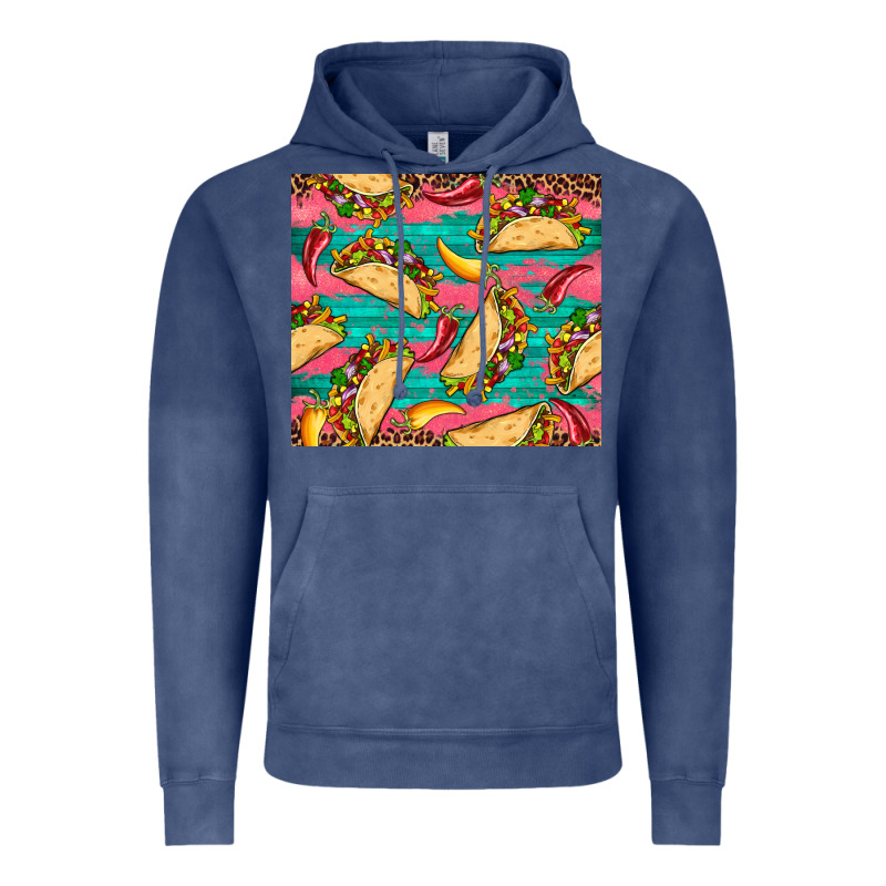 Mexican Taco Paper Glitter Leopard Wooden Vintage Hoodie by Artiststas | Teevron