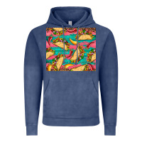 Vintage Denim mexican taco paper glitter leopard wooden Vintage Hoodie - Artiststas