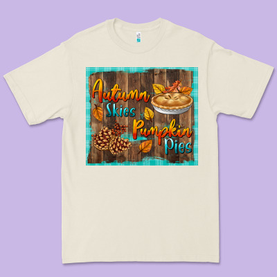 Autumn Skies Pumpkin Pies Tumbler Premium Tee Designed By Bundleandbundleshop