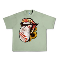 Oil Green Baseball Tongue Urban Heavy Tee - Jasminsmagicworld