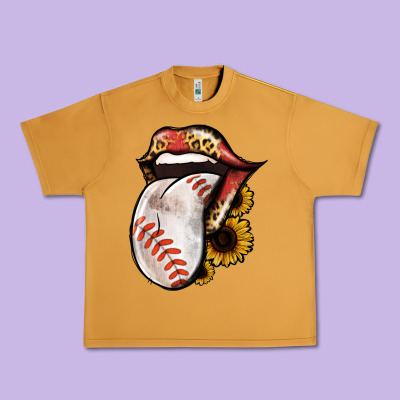Baseball Tongue Urban Heavy Tee Designed By Jasminsmagicworld