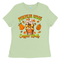 Matcha pumpkin spice coffee club Ladies Tee - CowhideDigitalArt