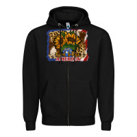 Black Patriotic Sunflower God Bless America Zipper Hoodie - Jasminsmagicworld
