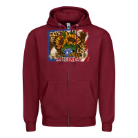 Burgundy Patriotic Sunflower God Bless America Zipper Hoodie - Jasminsmagicworld