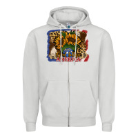 Dove Grey Patriotic Sunflower God Bless America Zipper Hoodie - Jasminsmagicworld